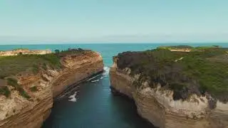 Copyright-Free 4K Aerial of Loch Ard Gorge Beach | No Copyright Stunning Drone Jib Up Visuals