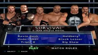 WWE SmackDown! HCTP - KevinNash,Undertaker,TripleH,Goldberg,BrockLesnar,BigShow (SURVIVAL)