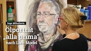 Ölporträt alla prima nach Live-Model