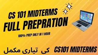 CS 101 Midterms Prepration 2024 | CS 101 Midterms | VU Short Lectures | BS CS/SE/IT basic Course uni