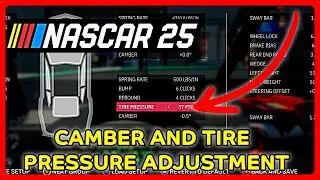 Как отрегулировать развал и давление воздуха в гонках Nascar 25