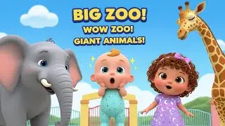 Baby Meets Giant Zoo Animals for the First Time! | AI Kids Cartoon