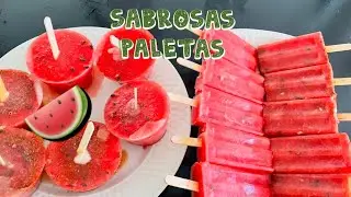 PALETAS caseras de  SANDÍA 100%🍉Sandia!! ofecomparte.😋
