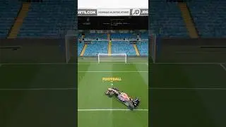 An F1 Car Scoring A Penalty At A Premier League Ground