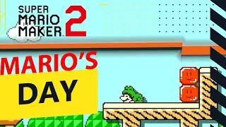 Mario's day as told by a six-year-old in Mario Maker 2