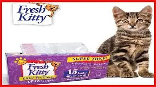 Fresh Kitty Super Thick, Durable, Easy Clean Up Jumbo Drawstring Scented Litter Pan Box Liners