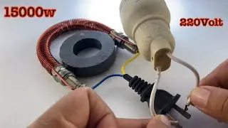 220Volt 15000w Awesome experiment free electricity energy for use working 2024 #engineering #diy