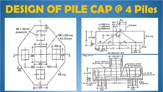 Design of Pile Cap For 4 Piles | Hindi | Pile Foundation | Design of Concrete Structures |