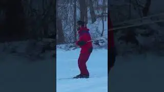 This is how you fall when you are learning Cross country skiing 😜