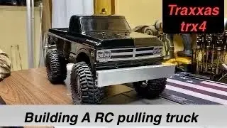 Traxxas trx4 Rc pulling truck build for dead sled ￼