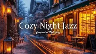 Cozy Winter Night Jazz ❄️ Soft Piano Jazz in a Warm Old Town Alley Café
