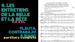 4. Les entretiens de la Belle et la Bête (Mamèrel’Oye) Ravel–Flute, Double Bass & Piano | Arr: Eto