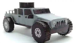 How to make jeep gladiator 4x4 model   Part 4 / paper car model