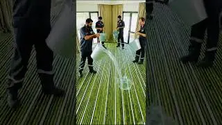 Luxury Bamboo LED Epoxy Flooring 🔥 Ultra High-Gloss Finish #epoxyfloors #interiordesign #shortvideo