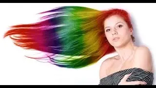 Обзор: цветные мелки для волос.Hot Huez