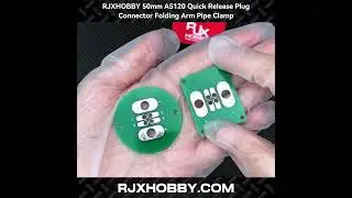 RJXHOBBY 50mm AS120 Quick Release Plug Connector Folding Arm Pipe Clamp RJX3961（1：1）