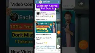 Eaglecoin airdrop new update || Eagle coin Joining Process || Eaglecoin listing date