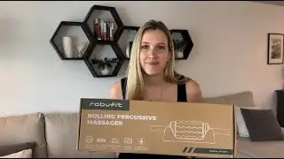 Robufit Rolling Percussive Massager, Deep Tissue and Muscle Recovery, Hands-Free Base