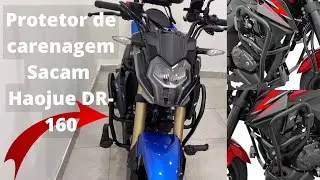 Coloquei protetores de carenagens da marca Scam na Haojue DR-160 2023 e o resultado foi esse 👆
