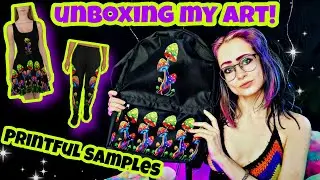 PRINTFUL ART SAMPLE UNBOXING & TRY ON 2021 (Comparing to ArtsCow Custom All Over Print Joggers)