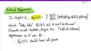 Chapter 4, Field Extensions, Rational Expressions vs Rational Functions