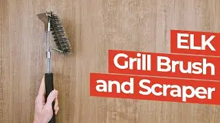 BBQ Grill Cleaning Brush and Scraper - Stainless Steel Woven Wire - BBQ Tools and Grill Accessories