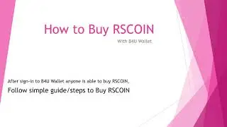 How to Buy RSCOIN (RSC) on B4U Wallet! | UPDATED 2020 Guide!!!