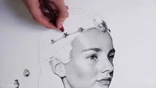 Architectural Women Portraits Using Millions of Dots by David Bayo