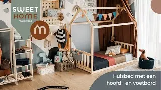 Montessori Huisbed met Hoofd  & Voetbord &ndash; Massief Houten Vloerbed voor Kinderen