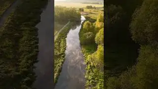 ☀️ Świt i słoneczny poranek 🌍🌳 Wiosenny nastr&oacute;j nad Guden&aring; ☀️| Natura w Danii 🇩🇰 #Shorts