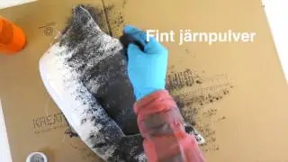 Rosta med j&auml;rnpulver och rost- och &auml;rgningsmedel