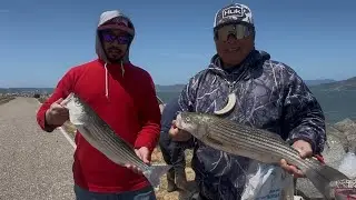 05/18/25 FIRST TIME STRIPER FISHING 🎣 AT TREASURE ISLAND.