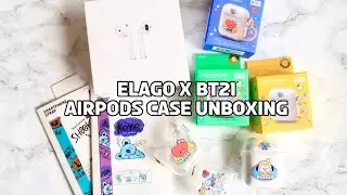 ELAGO X BT21 tata & chimmy apple AirPods 1 cases unboxing!