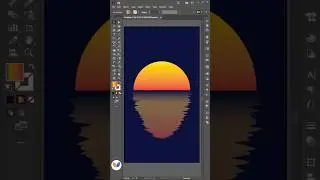 How to Create Sunset Reflection in Adobe Illustrator #vipulgraphics #adobeillustrator