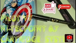 Pilot V7 Hi-tecpoint 0.7 cartridge system unboxing.