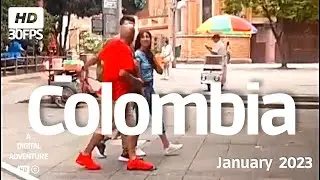 [HD] Medellin Colombia - Virtual Walking Tour January 2023