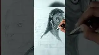 Avatar 2 movie Neytiri and Jake sully drawing #shors #short