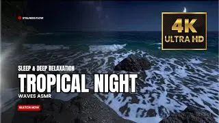 Tropical Night Waves ASMR 🌙 — Sleep & Deep Relaxation