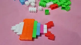 kid make fish from block |block game |Blocks toys |building blocks #youtube #fish #block