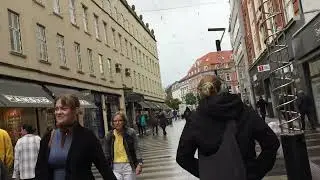 🇩🇰 Incredible stroll on the shopping streets and town squares in beautiful city of Aarhus, Denmark
