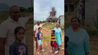 113-foot-tall Golden Buddha statue at Odeyarpalya Dhondenling Tibetan settlement Chamarajanagara