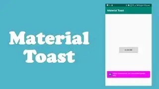 Awesome Android  Libraries || Material Toast - Android Studio