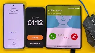Three incoming Calls iPhone 13 vs poco X6 vs Samsung Z Fold Mouse Controll Pc