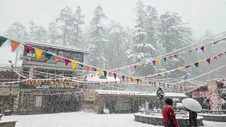 Heavy Live Snowfall Manali Today #shorts 