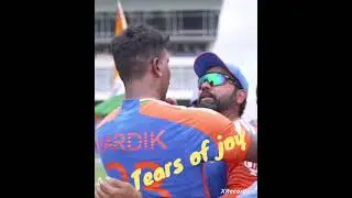 team India won t20 world cup 2024# tears of joy # crying hardik pandya hugging Rohit sharma