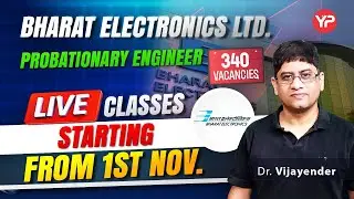 Live classes for BEL PE starting from 1st Nov for Mechanical, Electronics, CSE, EE 2025
