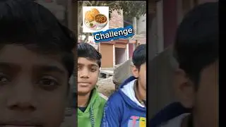 chole bhature challenge with brother 😁🎊 #minivlog #viralvlogs