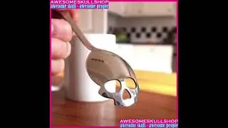 Gothic Stainless Steel Skull Shape Coffee Spoon Kitchen Supplies Teaspoon Drink Tableware Spoon