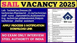 sail isp paramedical vacancy 2025 | iisco steel plant burnpur paramedical vecancy 2025 |PradeepKumar