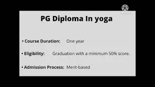 PG Diploma in yoga